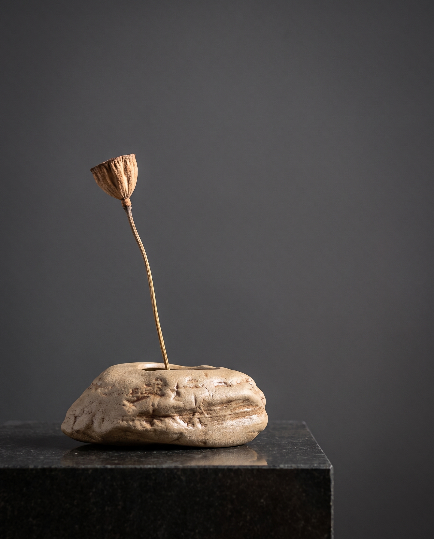 Handmade Stoneware Vase — Canyon Rock - lifestyle