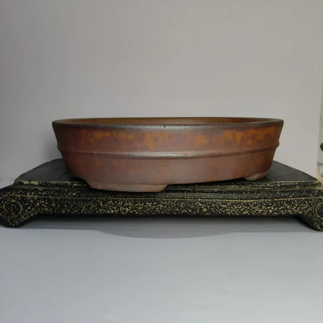 Wood-Fired Unglazed Yixing Bonsai Pot — Line Design