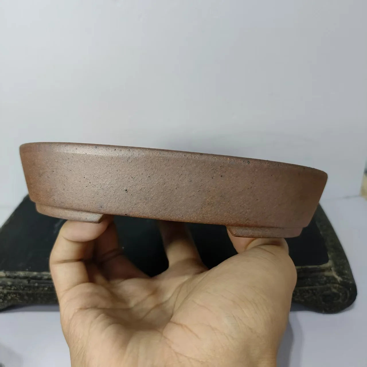 Wood-Fired Unglazed Yixing Bonsai Pot — Oval