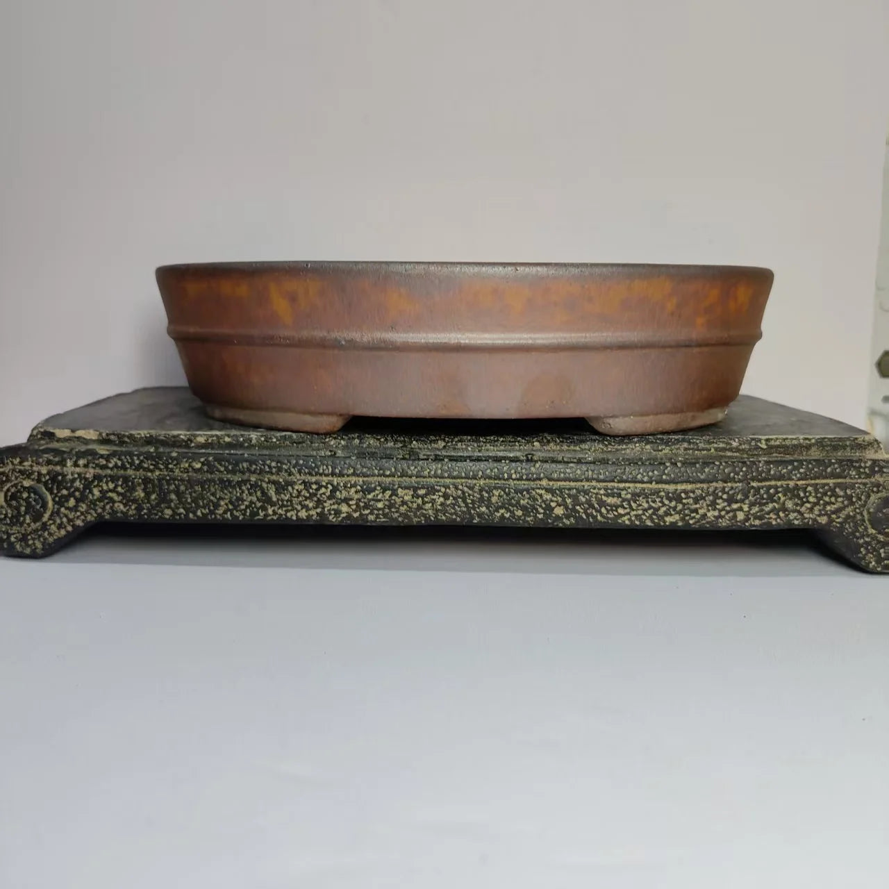 Wood-Fired Unglazed Yixing Bonsai Pot — Line Design
