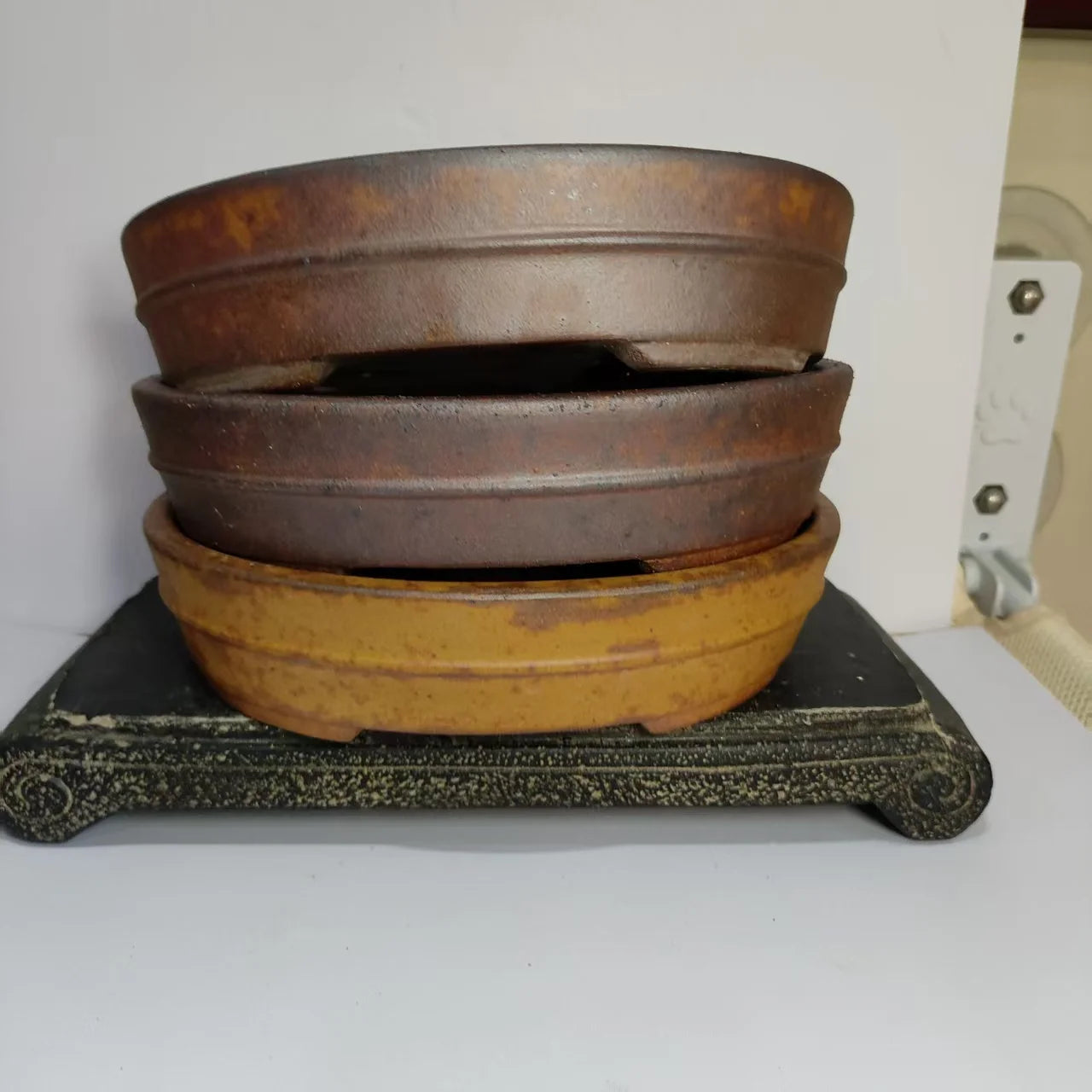 Wood-Fired Unglazed Yixing Bonsai Pot — Line Design