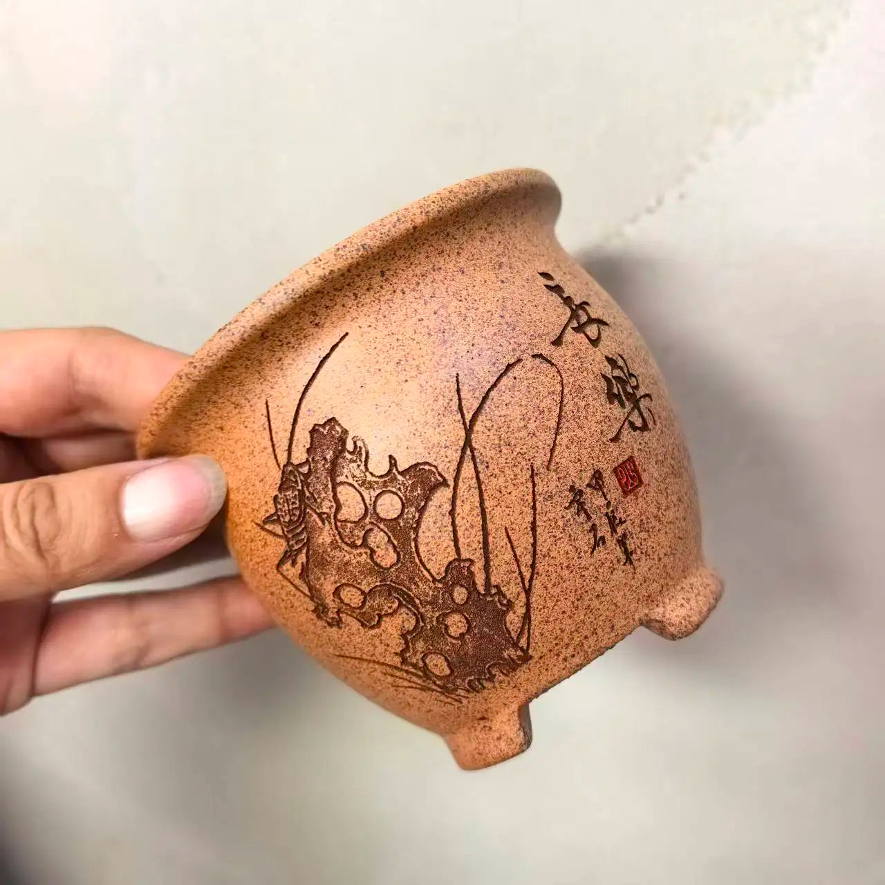 Handmade Yixing Gold Clay Unglazed Pot