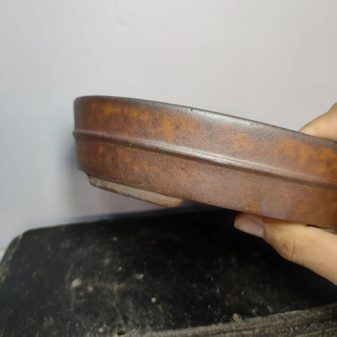 Wood-Fired Unglazed Yixing Bonsai Pot — Line Design