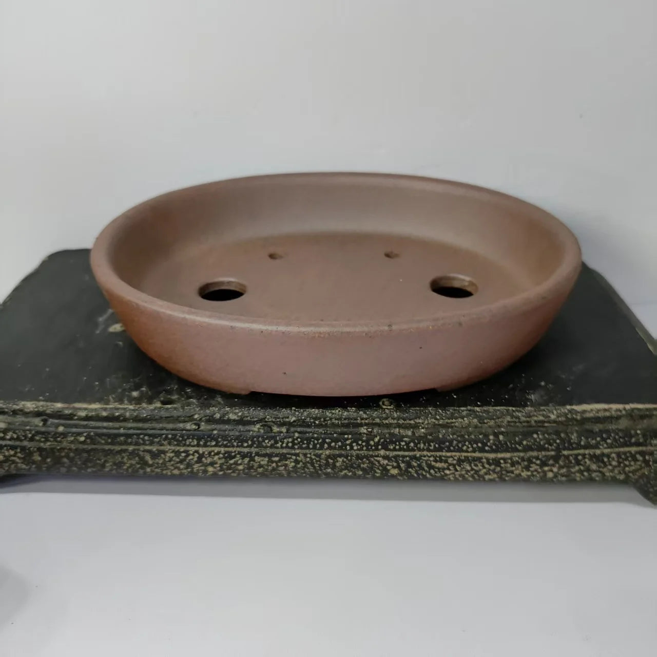 Wood-Fired Unglazed Yixing Bonsai Pot — Oval