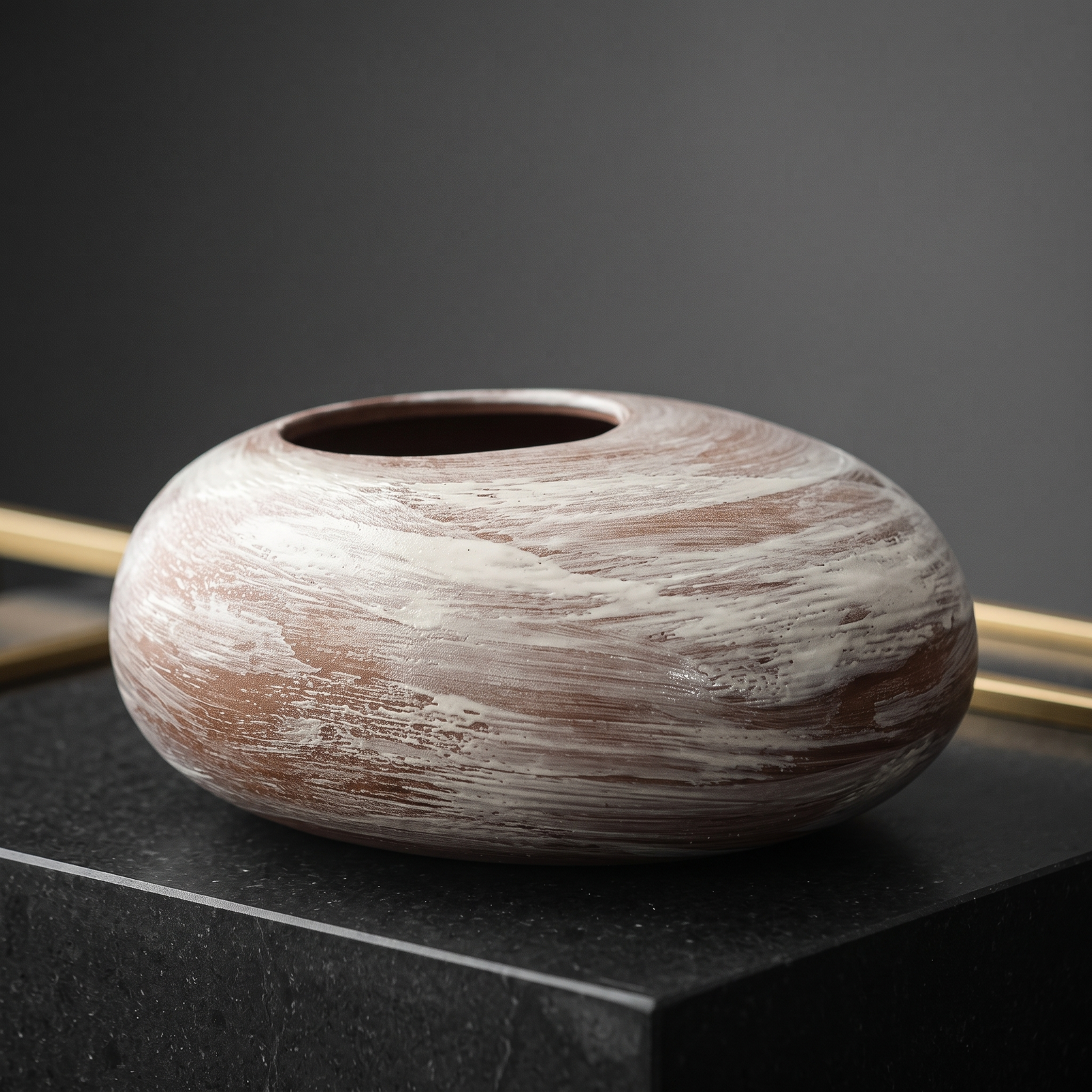Pebble Ellipse Vase — Speckled Weathered Sand - packshot
