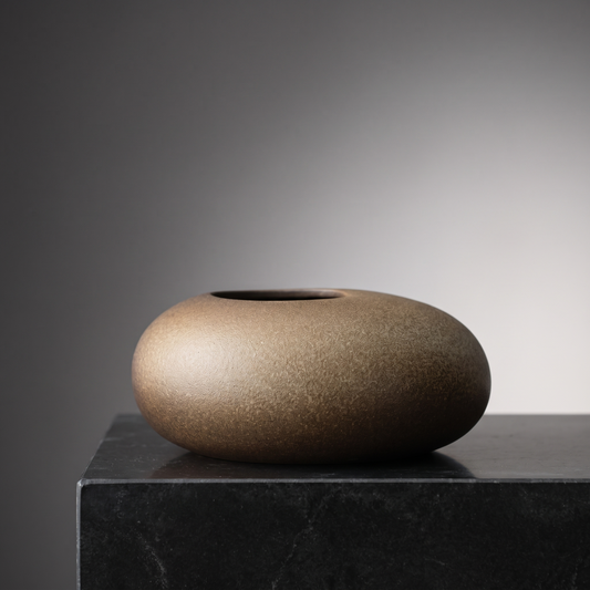 Pebble Ellipse Vase — Speckled Weathered Taupe - packshot