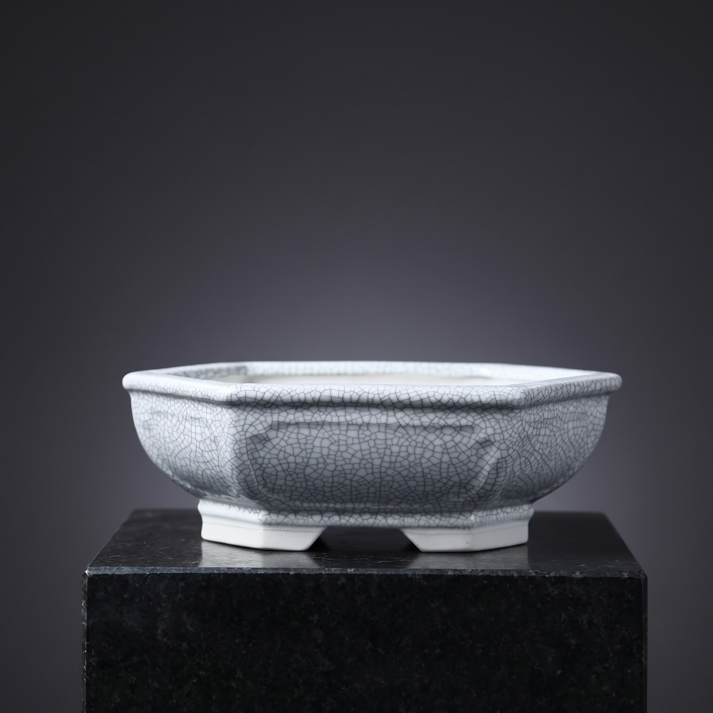 Ice-Crackle Glaze Flowerpot — Hexagon - packshot