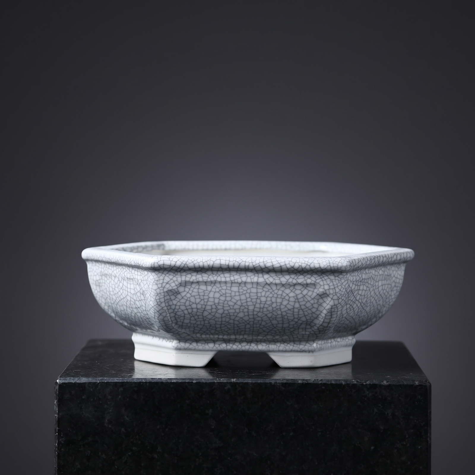 Ice-Crackle Glaze Flowerpot — Hexagon - packshot