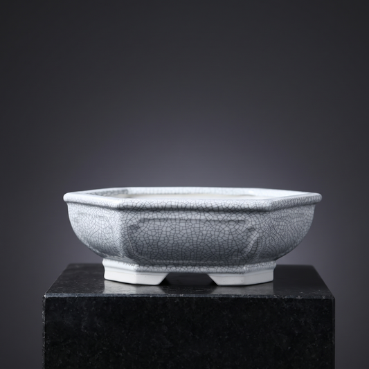 Ice-Crackle Glaze Flowerpot — Hexagon - packshot