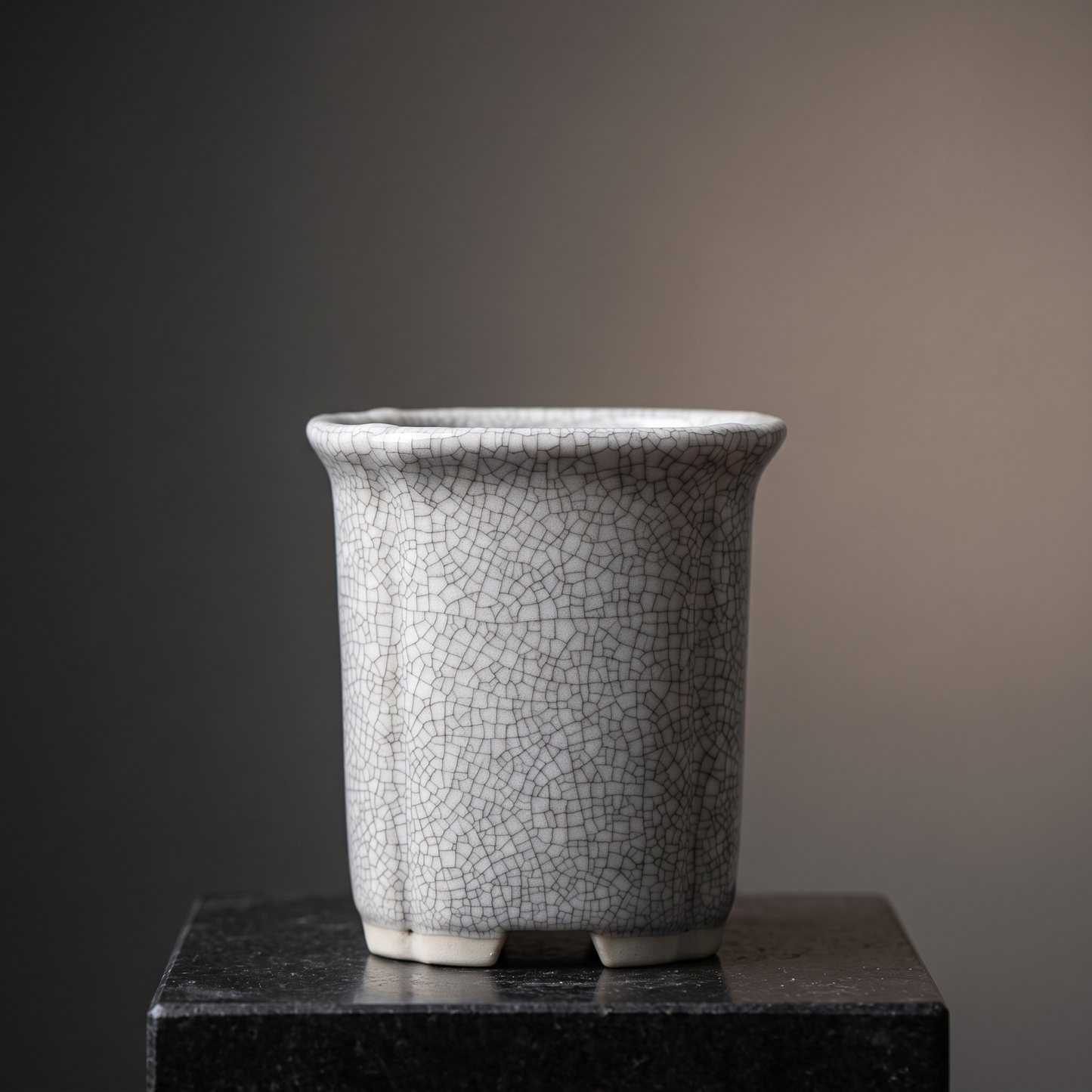 Ice-Crackle Glaze Flowerpot — Square Column - packshot