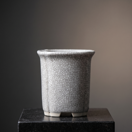 Ice-Crackle Glaze Flowerpot — Square Column - packshot
