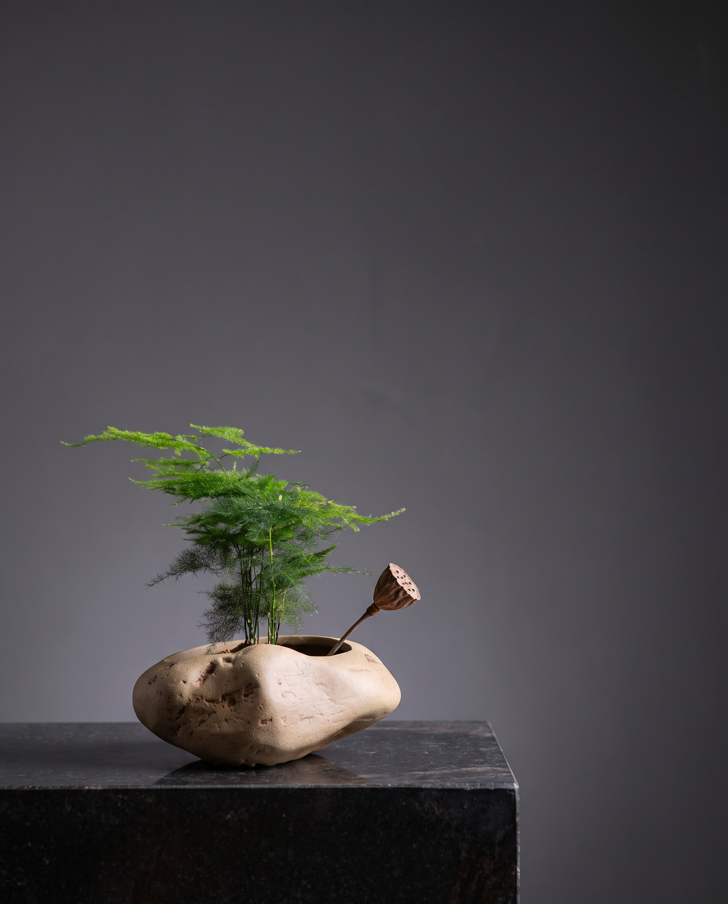 Handmade Stoneware Vase — Drift Stone - lifestyle