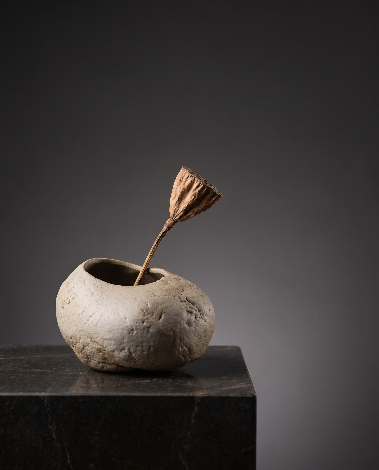 Handmade Stoneware Vase — Boulder - lifestyle