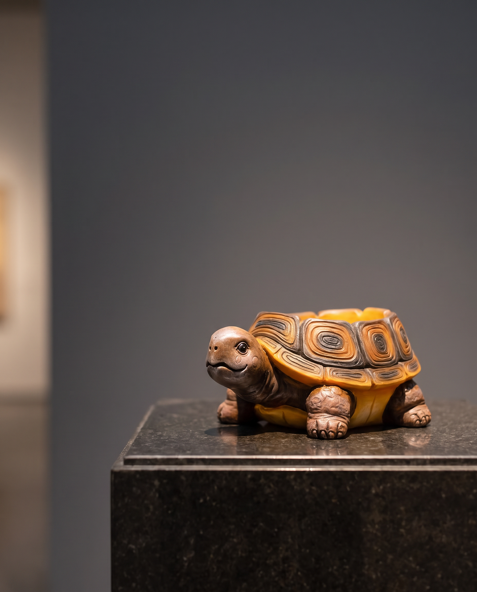 Resin Turtle Planter — Painted Tortoiseshell - lifestyle
