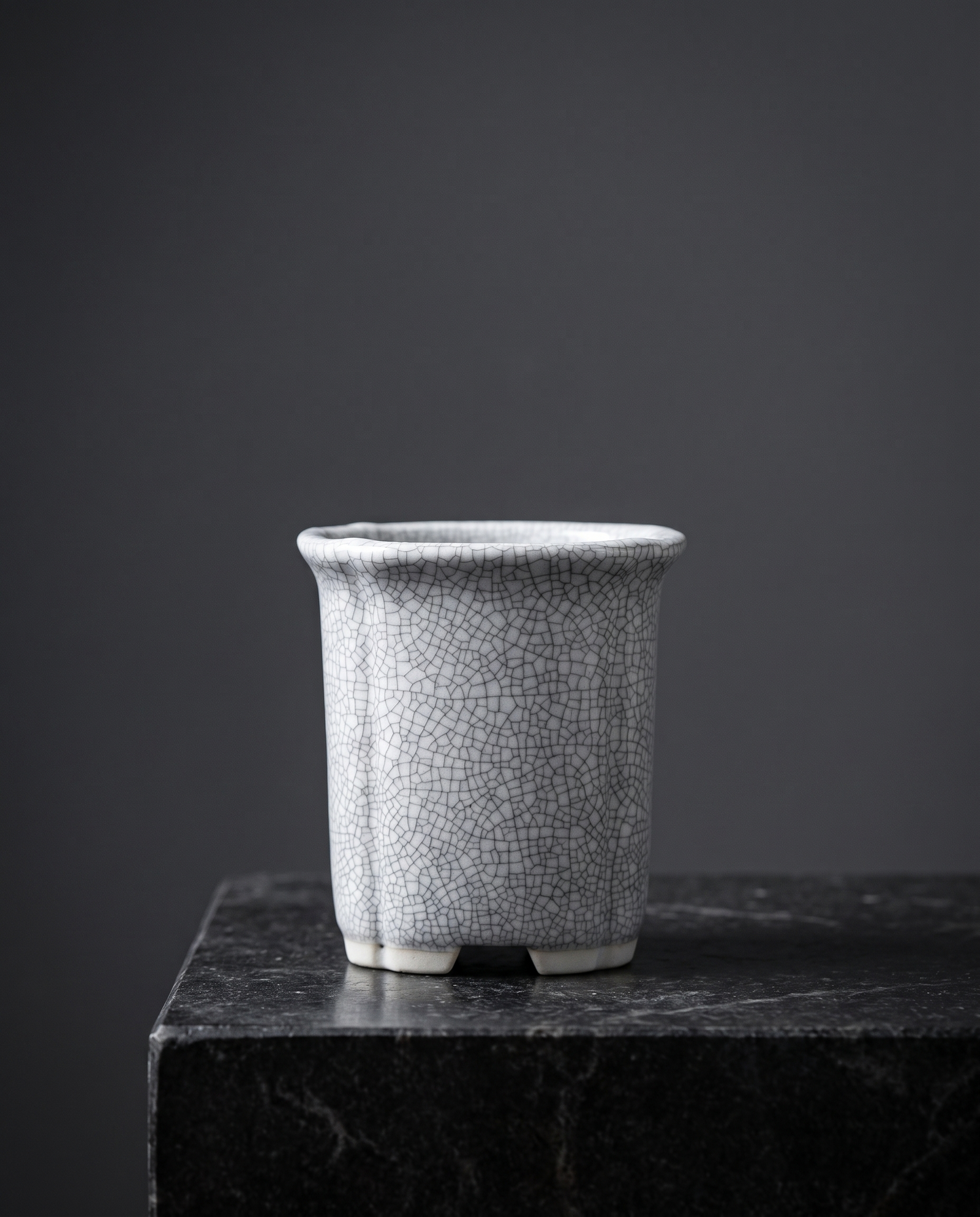 Ice-Crackle Glaze Flowerpot — Square Column - lifestyle