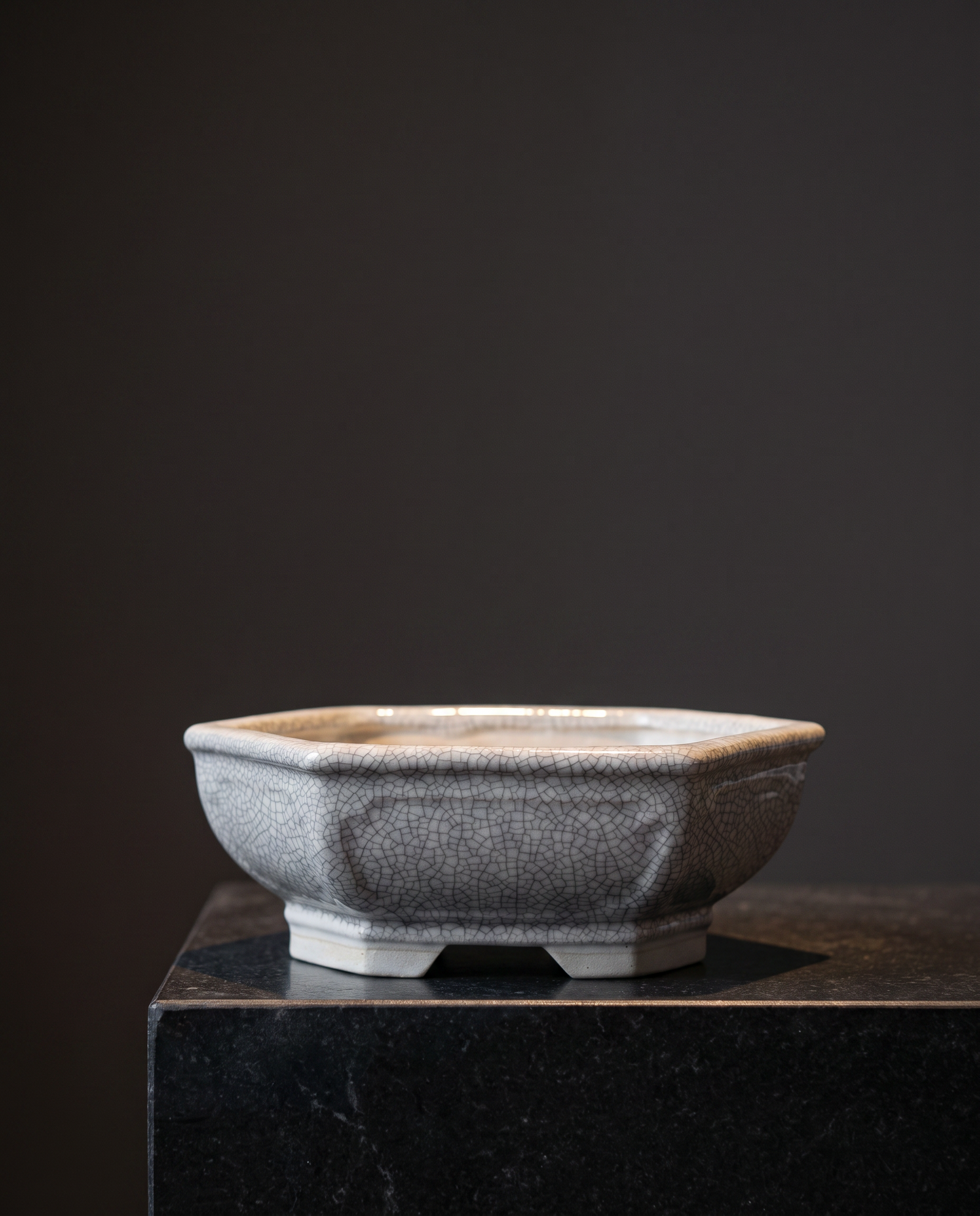 Ice-Crackle Glaze Flowerpot — Hexagon - lifestyle